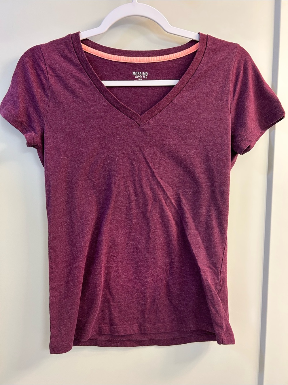 Mossimo Supply Co. Short-Sleeve V-Neck Tee in Plum